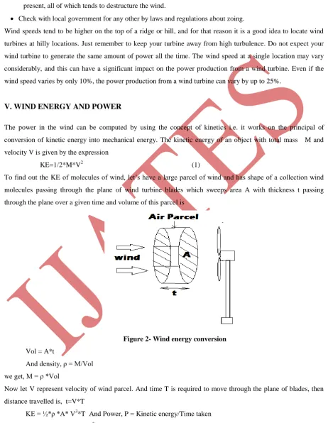 Figure 2- Wind energy conversion 