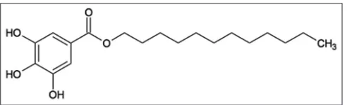 Fig. 1: Chemical structure of (1-(3,4,5-trihydroxyphenyl)-dodecylbenzoate.