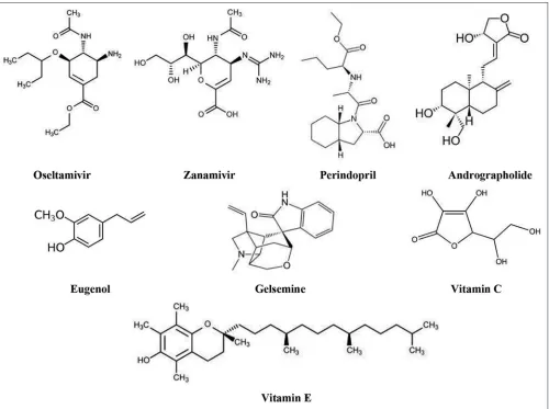 Fig. 1: Chemical structures of potential ligands.2D structure of selected ligands.