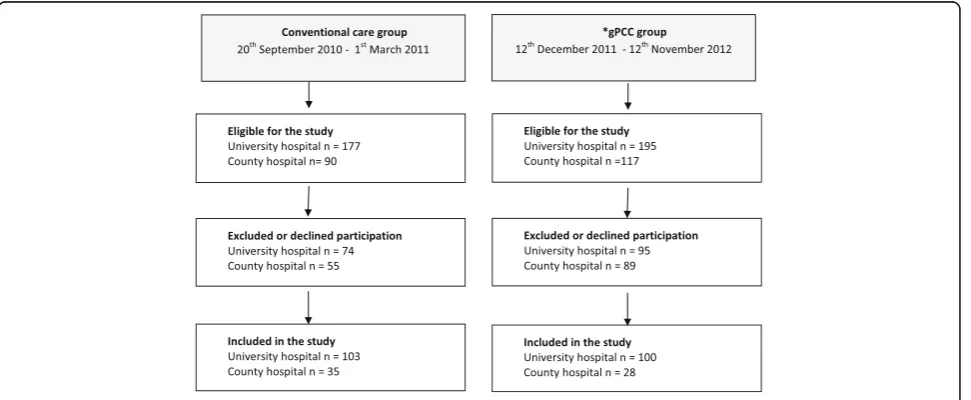 Fig. 1 Study flow chart. *gPCC: Gothenburg person-centred care