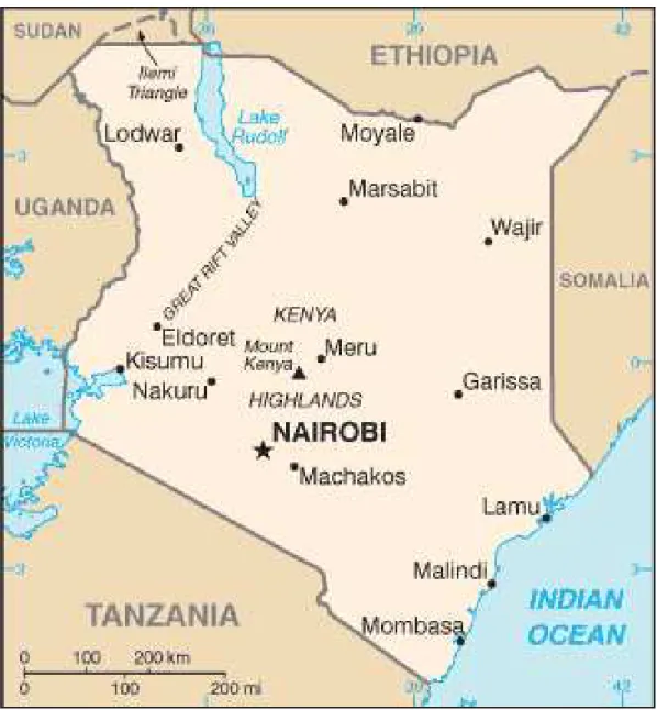 Figure 4.1: Kenyan Map