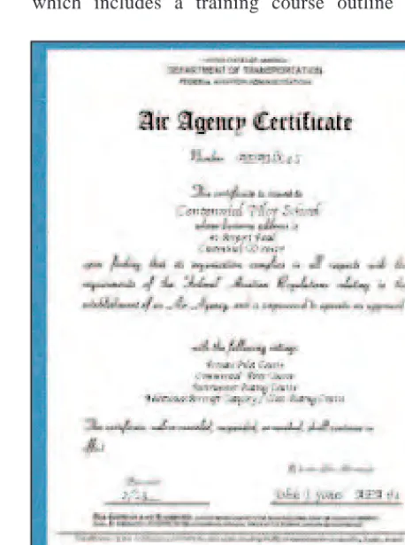 Figure 1-2. FAA-approved pilot school certificate.