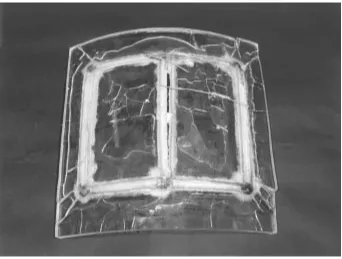 Figure 8. Force versus headrest mockup displacement on mini-panel push-out tests.