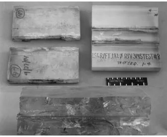 Figure 10. Results of explosively fractured mini-panel test, using "T" configuration in corners.
