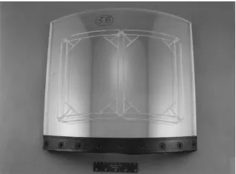 Figure 4. Mockup of seat headrest interface used in push-out tests to split and force open fractured canopy.