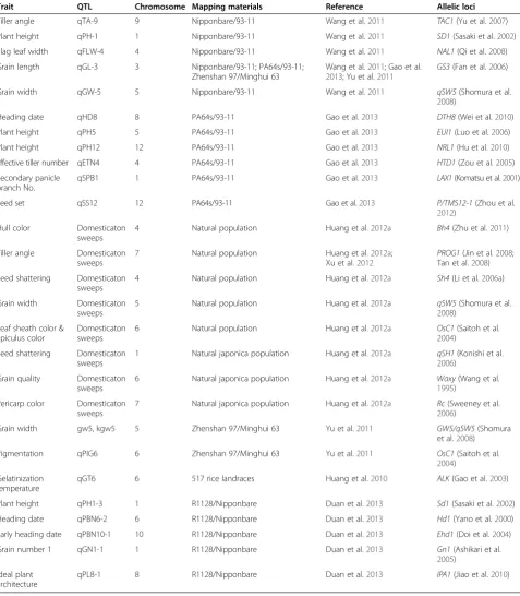Table 2 Key allelic loci fine-mapped using the NGS method in rice