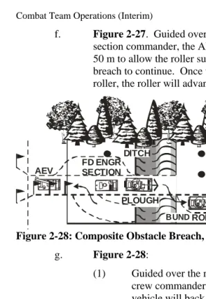 Figure 2-27.  Guided over the radio by the engineer section commander, the AEV/AVLB will reverse 
