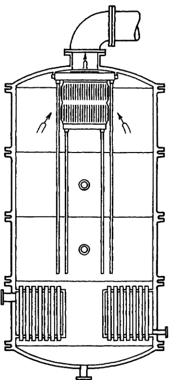 FIGURE 3.2-10 Centrifugal vapor-liquid separator inside an evaporator. Courtesy of the Centrifix Corp.