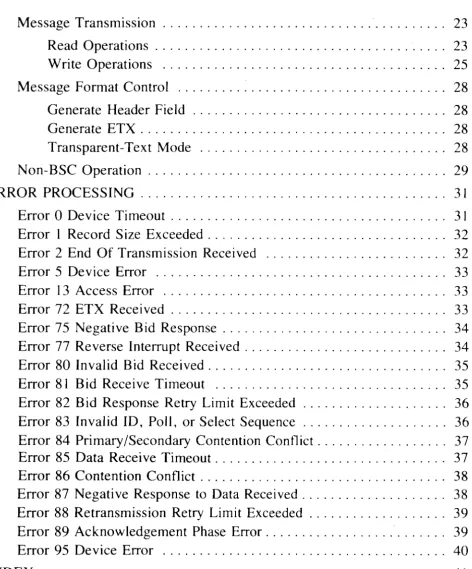 TABLE SCF REFERENCE MANUAL OF CONTENTS 