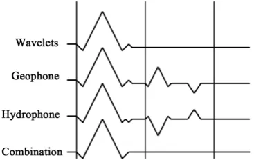 Figure 2. The principle of eliminating ghost by combining of the hydrophone and geophone data