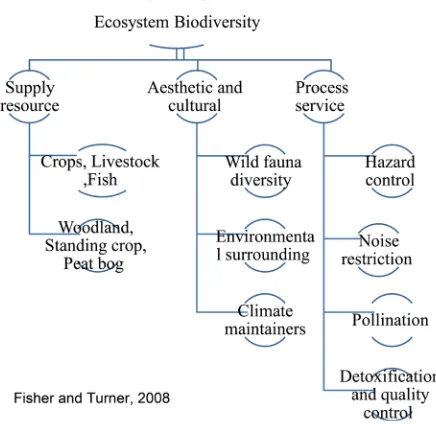 Figure 1. Showing various uses of ecosystem biodiversity. 
