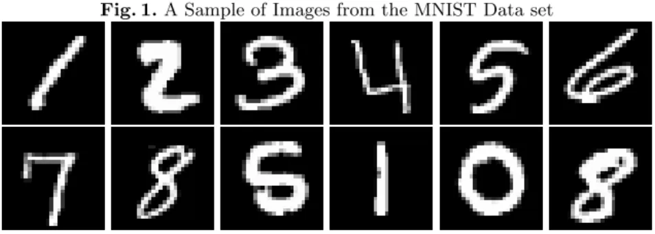 Fig. 1. A Sample of Images from the MNIST Data set