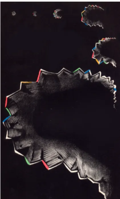 Figure 1.1: Artistic representa- representa-tions, very similar to the  real-ity, that show the different  expan-sion’s stages of the fortification pattern.