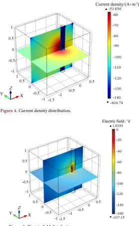 Figure 4. Current density distribution. 