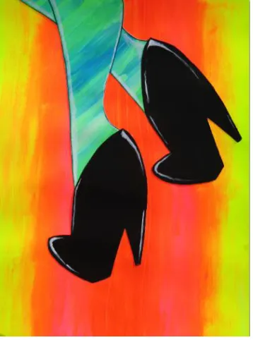 Figure 5. Danielle Z. Yarbrough, Volcanic Eruption I, panel 5, 2013, Acrylic on Paper, 18 by 24 in