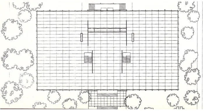 Figure 2.3 S. R. Crown Hall, floor plan 
