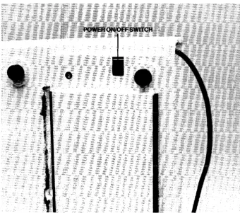 Figure 2-1. POWER ON/OFF Switch Shown in the OFF position 