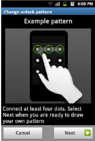 Fig. 2.4 Mobile user authentication based on pattern lock