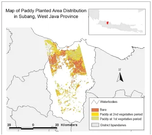 Figure 3. Volume of soil moisture at period of inundated, vegetative, and bare. 