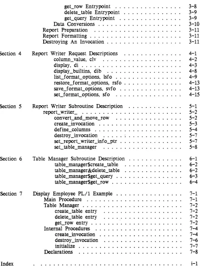 Table Manager Subroutine Description table_manager$crea te_tab Ie 