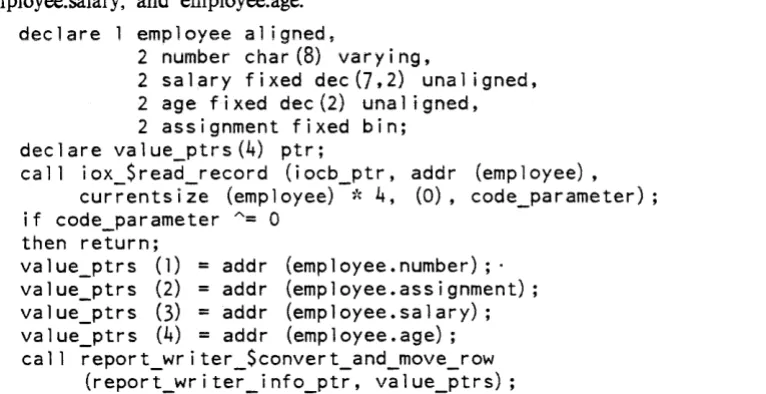 table columns, or might read records from two or more data files and merge them into a single table row, with columns coming from several data files