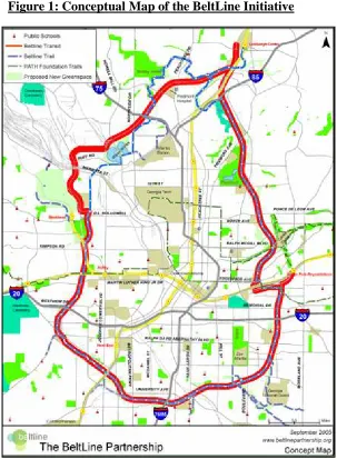 Figure 1: Conceptual Map of the BeltLine Initiative 
