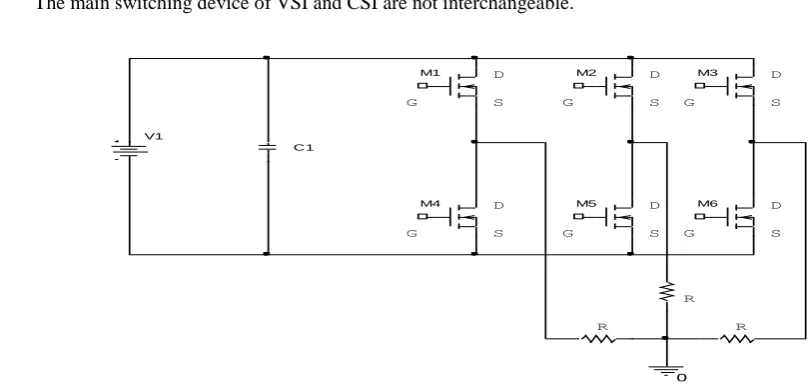 Fig 4: Traditional Voltage source Inverter 