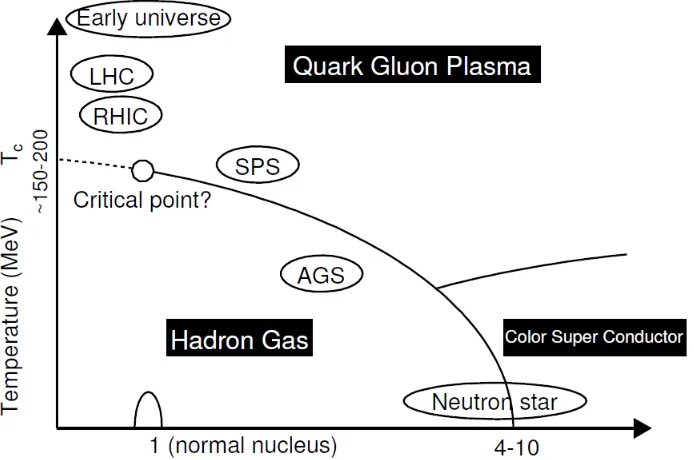 Figure 1.4: QCD phase diagram
