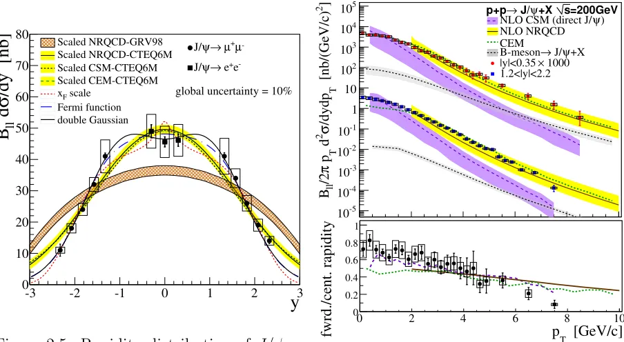 Figure 2.5: Rapidity distribution of J/ψ