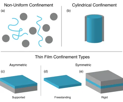 Figure 1.1. Schematic representations of several conﬁnement types. (a) Non-uniform