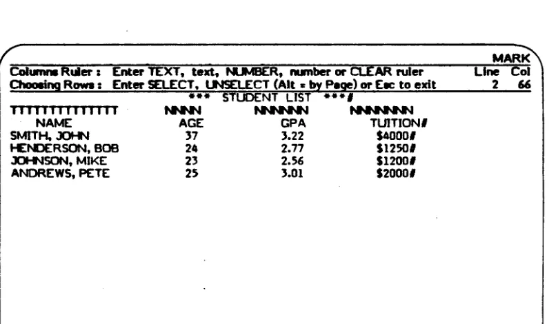 Figure 5-2. A Sample View Screen 