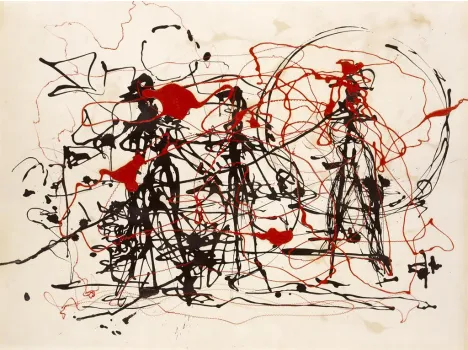 Figure 
  10, 
  Jackson 
  Pollock, 
  Untitled, 
  Dripped 
  ink 
  and 
  enamel 
  on 
  paper, 
  1948-­‐49 
  