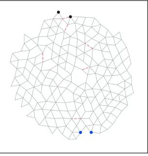 Figure 2.8: Animation of the tuned expansion response of the network in Fig. 2.1(A).The source nodes are indicated in blue, while the target nodes are black