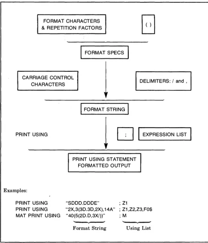 Figure 6-1. PRINT USING Statement Structure 