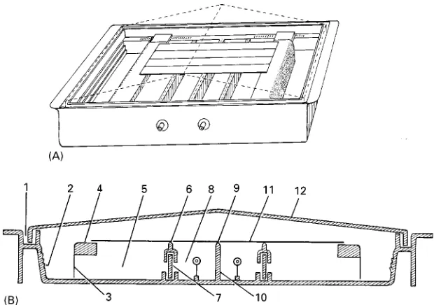 Figure 2Electrophoretic separation of human haemoglobin variants A, C and S. Ponceau red staining was used to visualizehemoglobin bands, and the anode was on top.