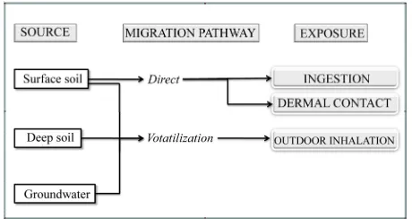 Figure 5. Conceptual model of the human health risk as-sessment: exposure scenarios.  