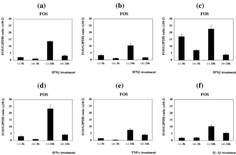 Figure 5Real-time RT-PCR analysis of FOS expression in PBMC(a) #1, IFNReal-time RT-PCR analysis of FOS expression in PBMC