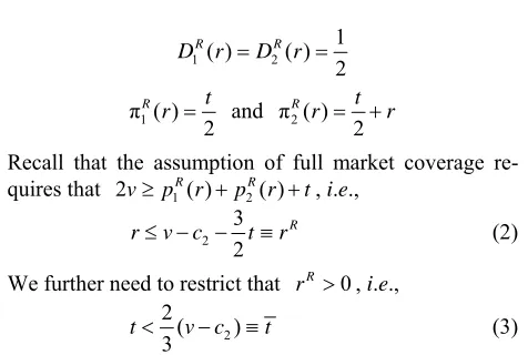 Figure 1the subgame perfect Nash equilibrium outcome of this 