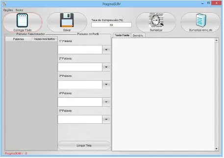 Table 2. Corpus statistics created for tests  