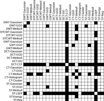 Fig. 21. Accuracies and the standard deviations of the methods for the NBI-high-  magniﬁcation database Aachen