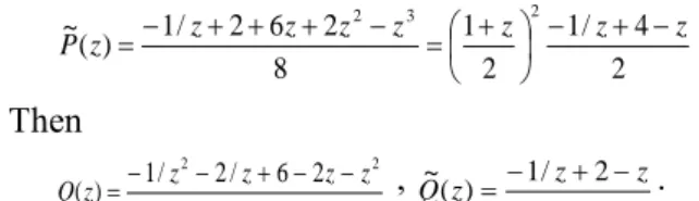Fig. 6 Biorthogonal scaling and wavelet functions 