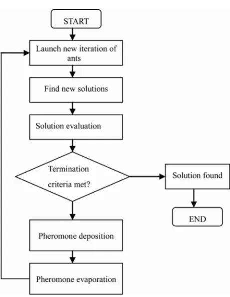 Figure 2. Flow chart depicting the structure of ACO algo-rithm.  