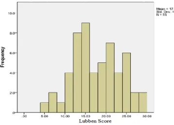 Figure 3. Histogram of Lubben Score for Married Participants 