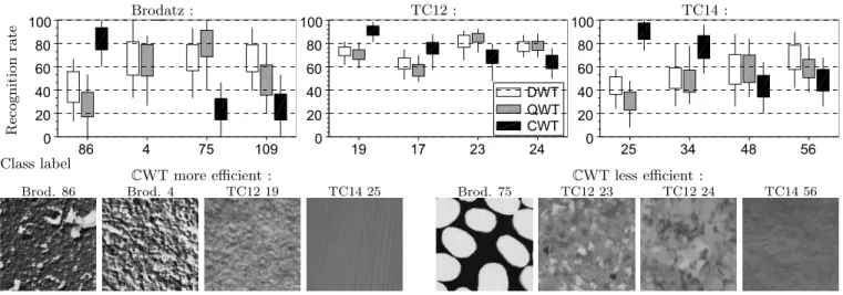 Figure 6: Complex wavelets based classification performance with feature vector described in [Celik and Tjahjadi, 2009]