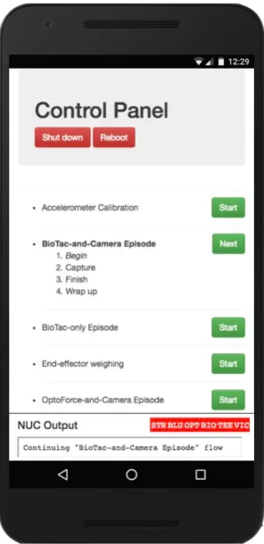 Figure 3.4: Flowchart showing steps for gathering a dataset. An episode consists of recordingvideo, gathering data with each end-eﬀector (boxed steps repeat three times), and humanratings.