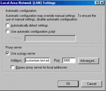 Figure 7. Proxy Configuration Page.