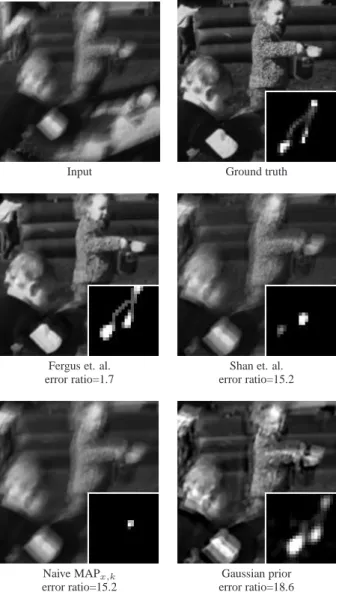 Figure 10. Visual deconvolution results by various deconvolution algorithms. See [13] for more examples.