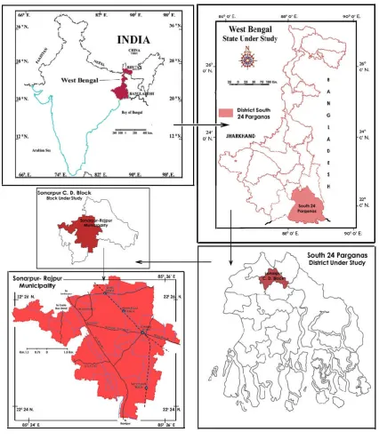 Table 2. Built-up Area (sq. km.) of Sonarpur-Rajpur and Its Surroundings during 1980 – 2010    
