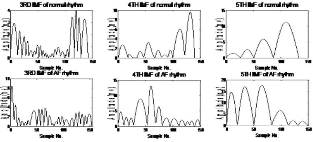 Fig. 4. Positive halves of the selected IMFs
