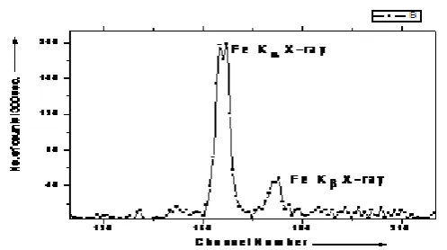 Fig 4(C): Net Spectrum of The Fluorescent K X-Rays From Sample_2+Fe2O3 After Subtracting 